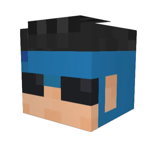 DNZX_X Minecraft avatar head, 3D render