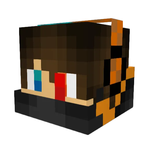 DNgamer12 Minecraft avatar head, 3D render