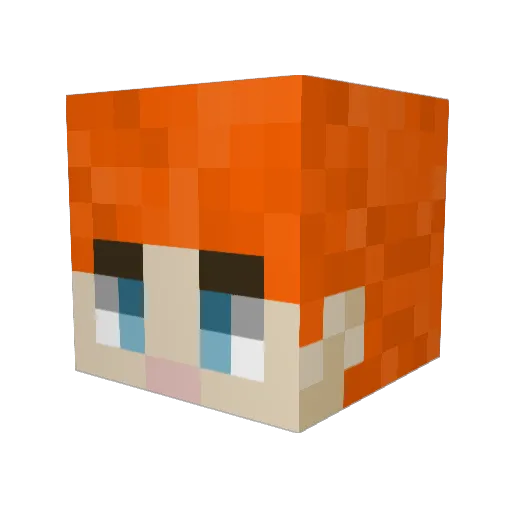 DOABACKFLIP Minecraft avatar head, 3D render