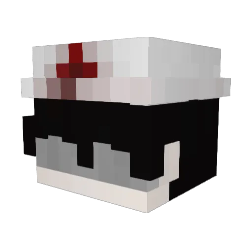 DOCTORxFAKE Minecraft avatar head, 3D render