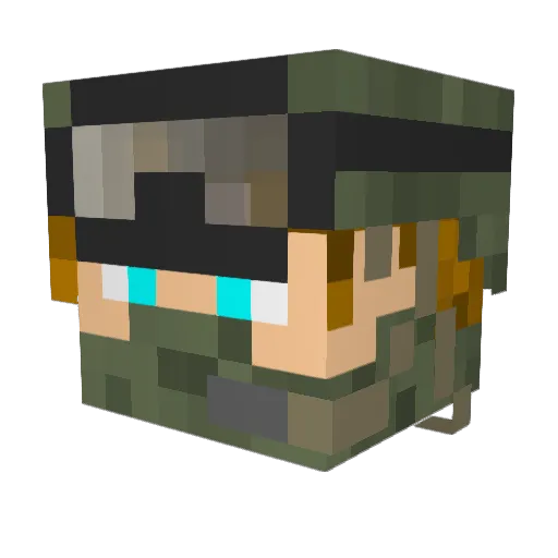 DOCintox Minecraft avatar head, 3D render