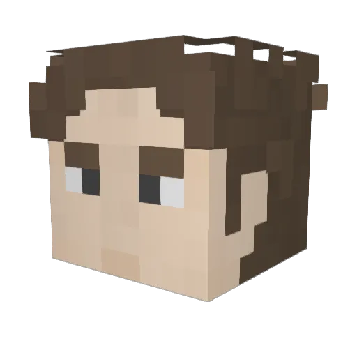 DODGESPAWN Minecraft avatar head, 3D render
