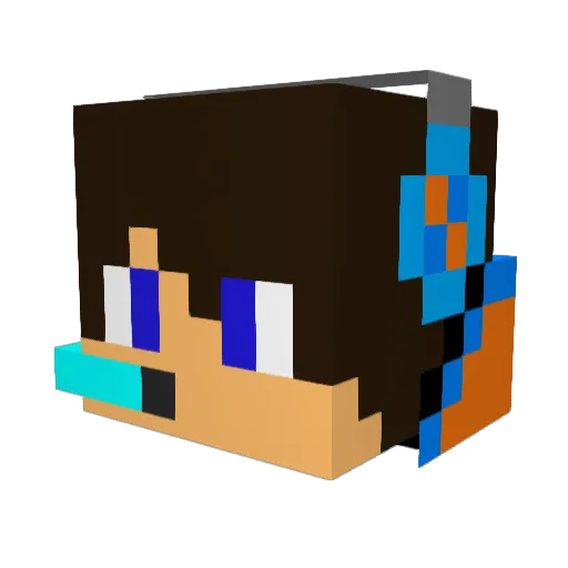 DODO2609 Minecraft avatar head, 3D render