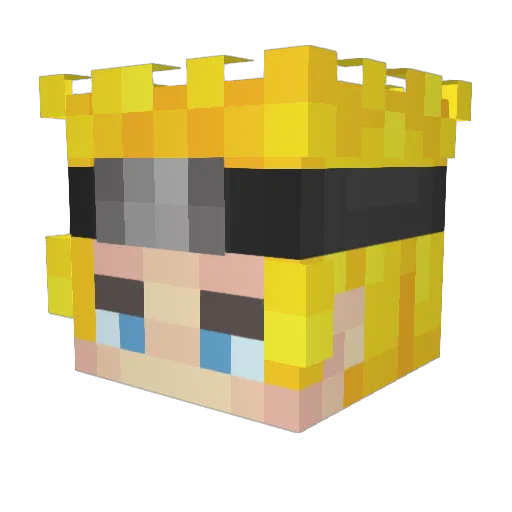 DODORUBADO Minecraft avatar head, 3D render