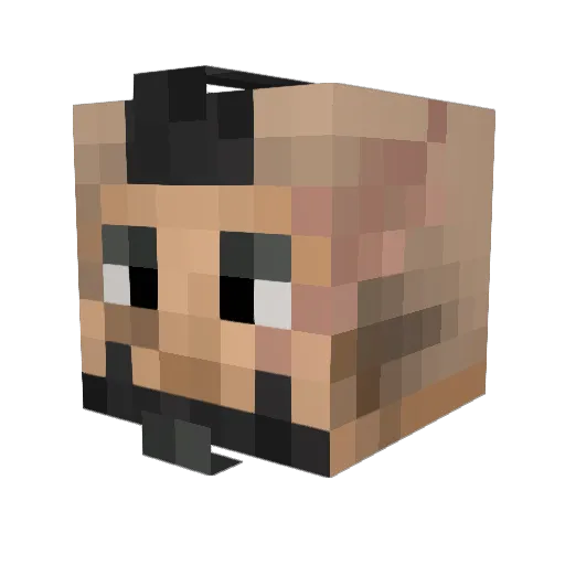 DODOkeen Minecraft avatar head, 3D render