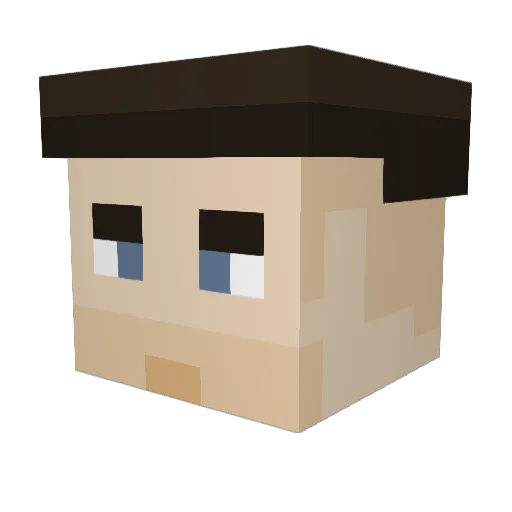 DOEBOII510 Minecraft avatar head, 3D render