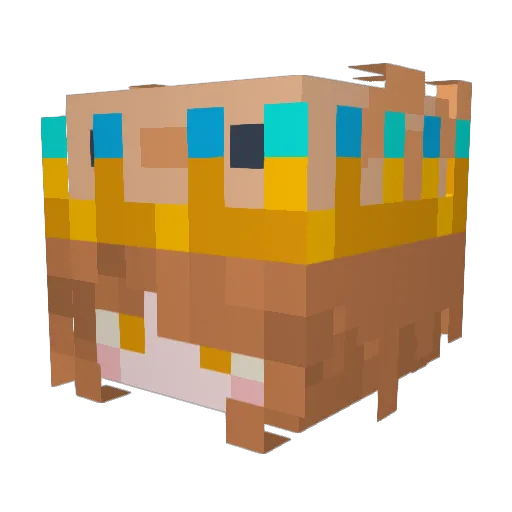 DOG114 Minecraft avatar head, 3D render