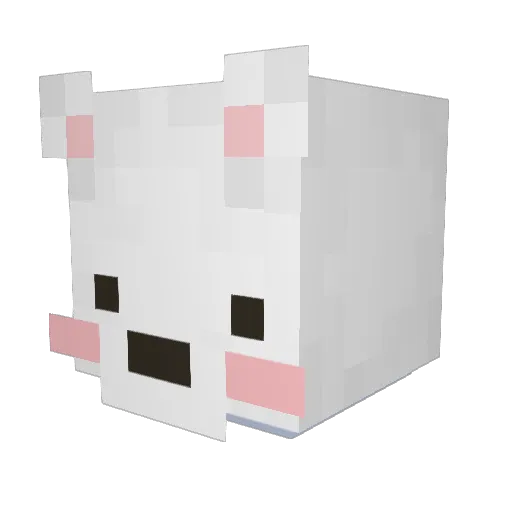 DOG3489 Minecraft avatar head, 3D render