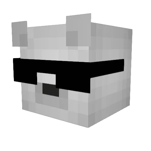 DOGBAB2 Minecraft avatar head, 3D render