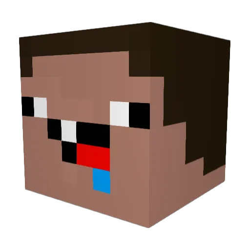 DOGCAii Minecraft avatar head, 3D render
