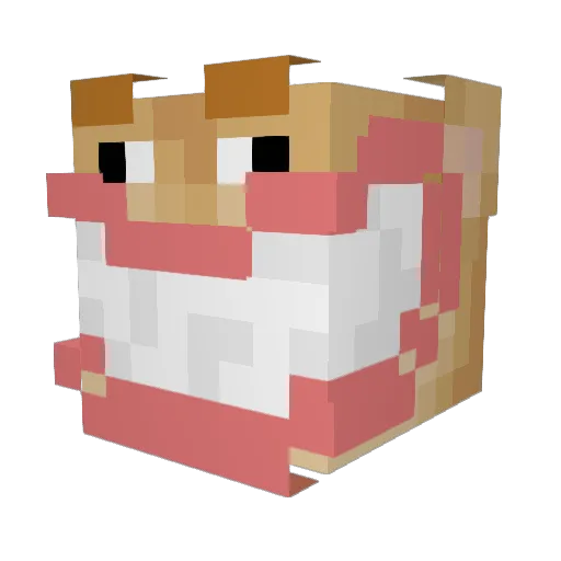 DOGGOOOOOOOOOOOO Minecraft avatar head, 3D render