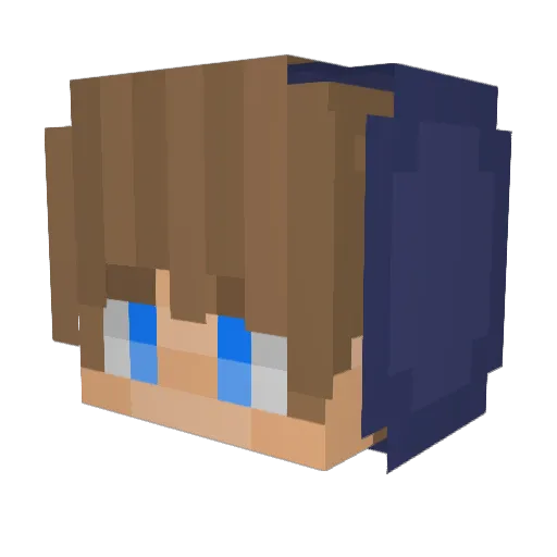 DOGGYrachel Minecraft avatar head, 3D render