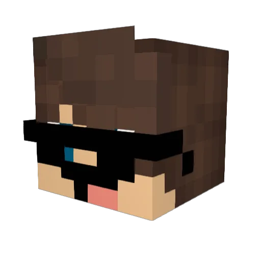 DOGHacking Minecraft avatar head, 3D render