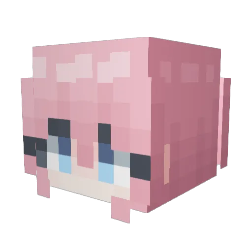 DOGON_E Minecraft avatar head, 3D render