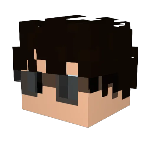 DOGPapitaro Minecraft avatar head, 3D render