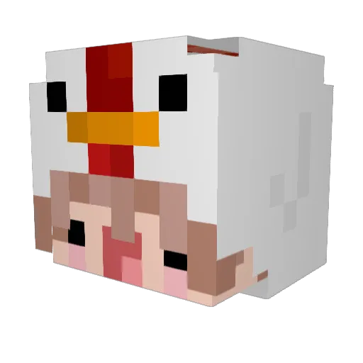 DOIDINHALELECA Minecraft avatar head, 3D render