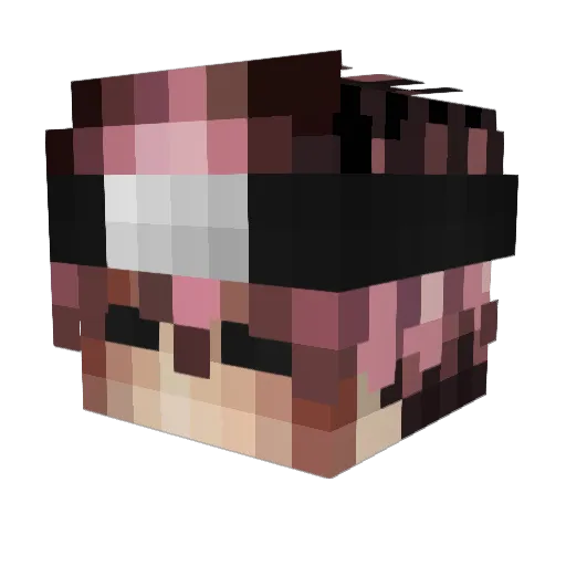 DOJIMA_X Minecraft avatar head, 3D render