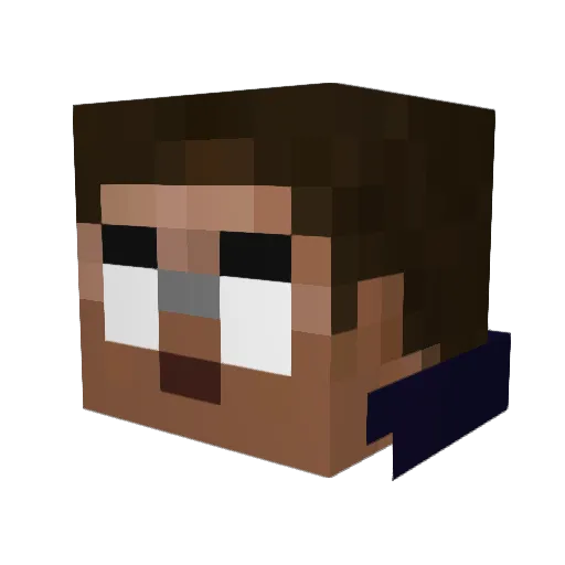 DOKING789 Minecraft avatar head, 3D render