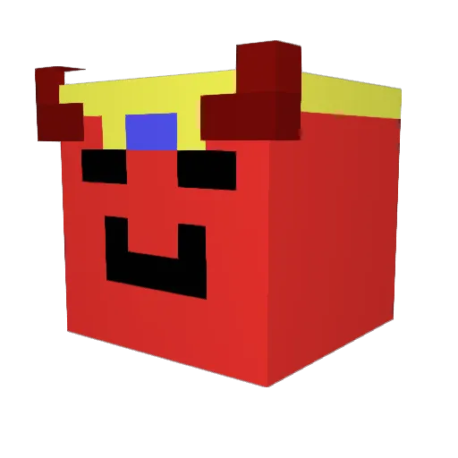 DOKaweK Minecraft avatar head, 3D render