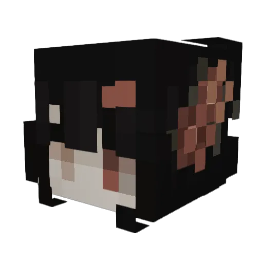 DOLL1EGUTZ Minecraft avatar head, 3D render