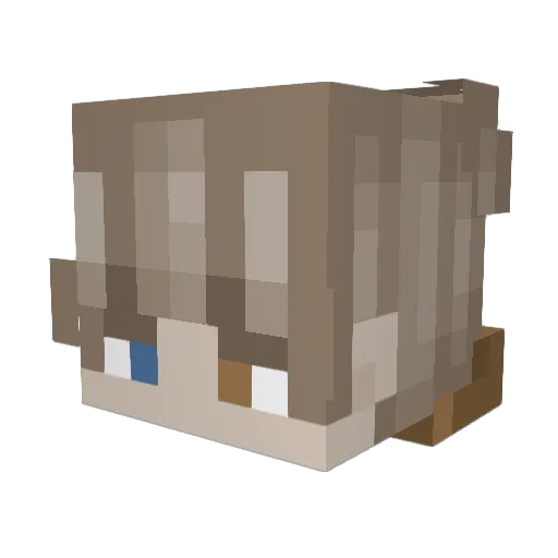DOM777H Minecraft avatar head, 3D render