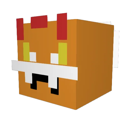 DOMESHOTS28 Minecraft avatar head, 3D render