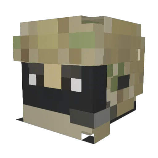 DOMET10 Minecraft avatar head, 3D render