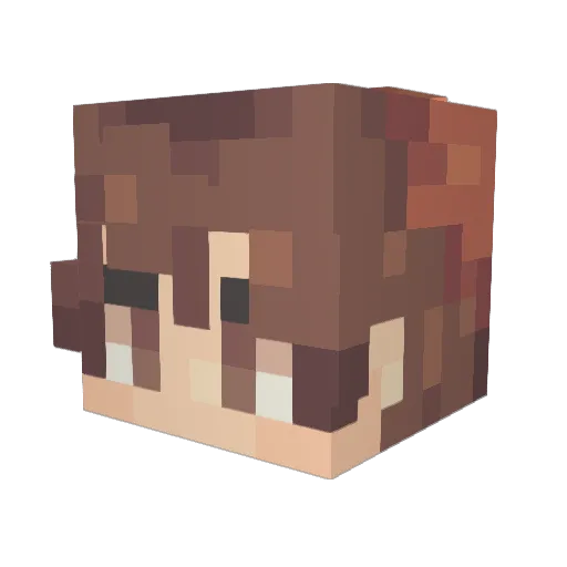 DOMGIE Minecraft avatar head, 3D render