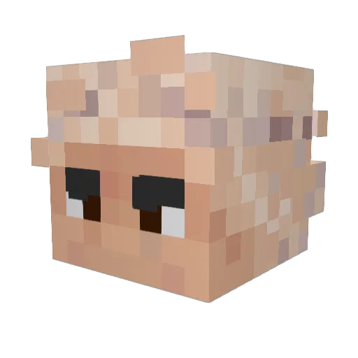 DOMOLOKO Minecraft avatar head, 3D render