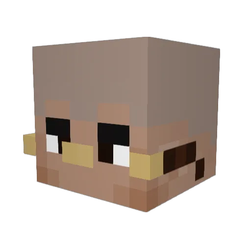 DOM_5A Minecraft avatar head, 3D render