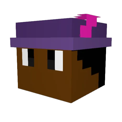 DONALD_J_TRUMP_ Minecraft avatar head, 3D render