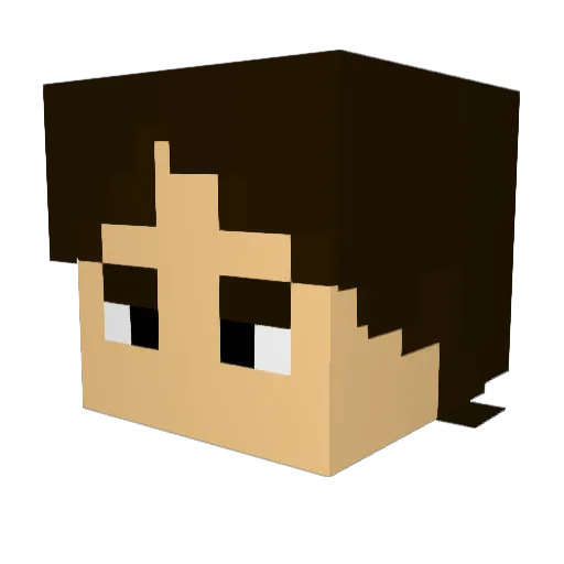DONGGOO Minecraft avatar head, 3D render