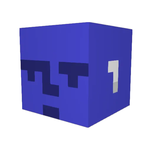 DONKEYHERE Minecraft avatar head, 3D render