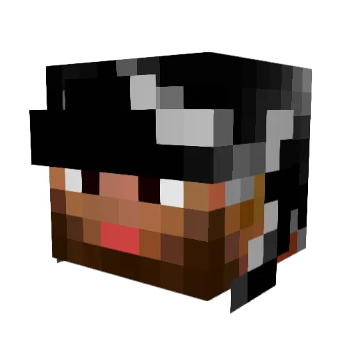 DONTQUIT Minecraft avatar head, 3D render