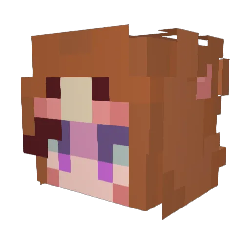 DOOBOT Minecraft avatar head, 3D render
