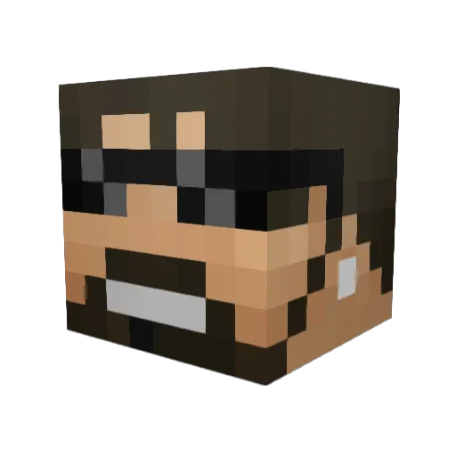 DOOMBUSTR Minecraft avatar head, 3D render
