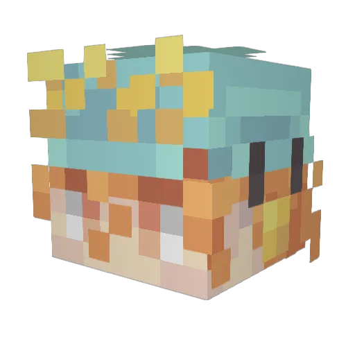 DOOMSDAYANGELA Minecraft avatar head, 3D render