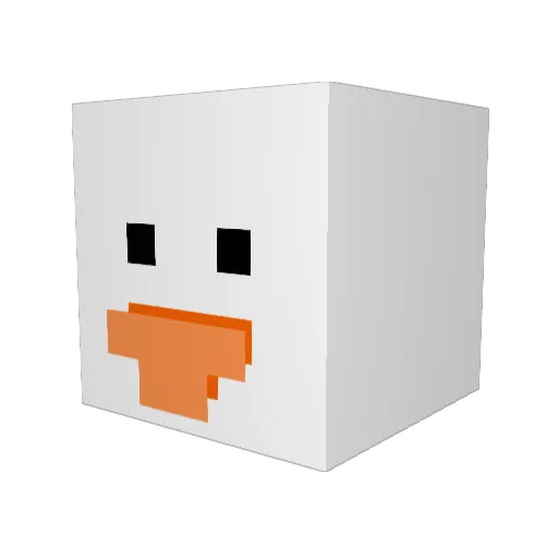 DOOODOD Minecraft avatar head, 3D render