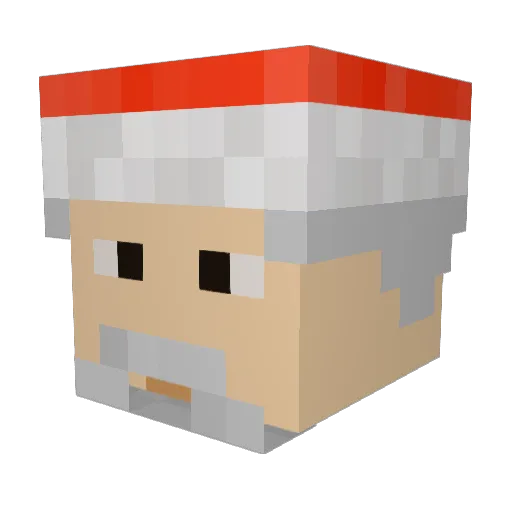 DOORROCK Minecraft avatar head, 3D render