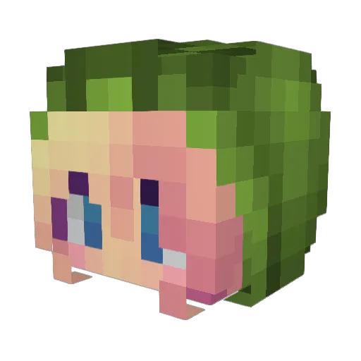 DOPPO_PRO Minecraft avatar head, 3D render