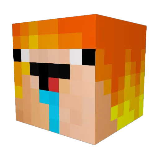 DORAEEEE Minecraft avatar head, 3D render