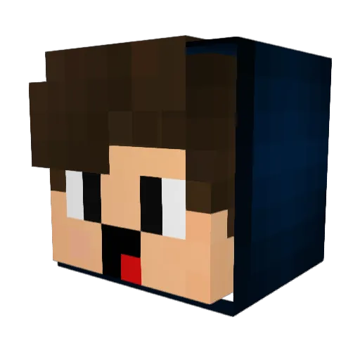 DORNl Minecraft avatar head, 3D render