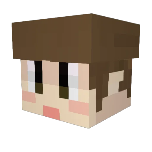 DORORICHxi Minecraft avatar head, 3D render