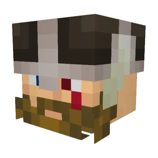 DORYN Minecraft avatar head, 3D render