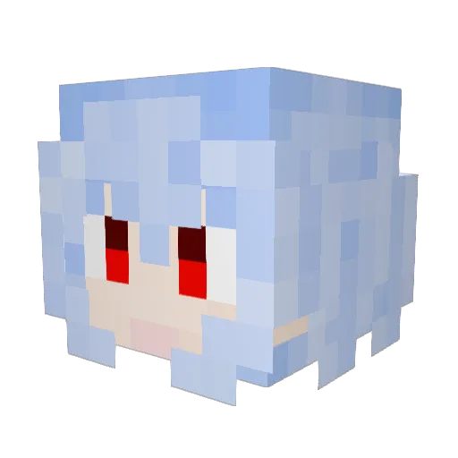 DOSIREN Minecraft avatar head, 3D render