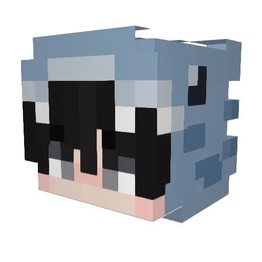 DOT_KK Minecraft avatar head, 3D render