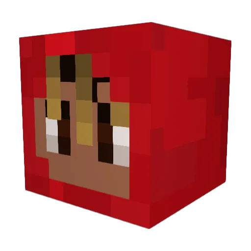 DOUBLEG619 Minecraft avatar head, 3D render