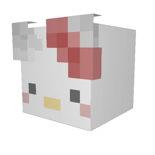 DOUGDAPUG1229 Minecraft avatar head, 3D render