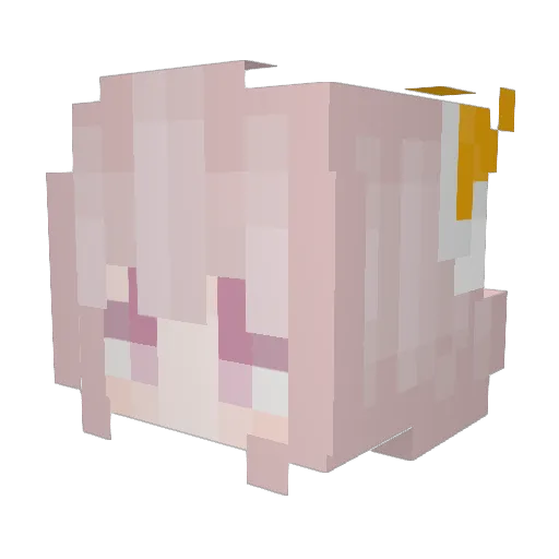 DOWLVV Minecraft avatar head, 3D render
