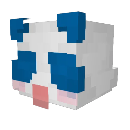 DO_BA__ Minecraft avatar head, 3D render